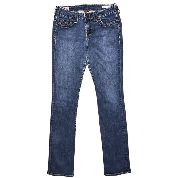 True Religion Straight Leg Mid-Rise Jeans Women's 27X33 - Picture 1 of 7